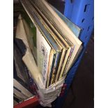 A bag of LPs and a bundle of books. The-saleroom.com showing catalogue only, live bidding