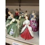 Eight Royal Doulton figures The-saleroom.com showing catalogue only, live bidding available via