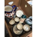 Box of pottery The-saleroom.com showing catalogue only, live bidding available via our website. If