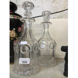 Pair of glass decanters The-saleroom.com showing catalogue only, live bidding available via our
