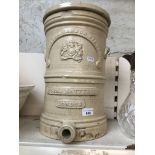 A stoneware water filter - Silicated Carbon Filter Co Works - Battersea, London. The-saleroom.com