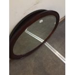 Oval mirror and oval print The-saleroom.com showing catalogue only, live bidding available via our