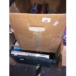 Two boxes of military books The-saleroom.com showing catalogue only, live bidding available via