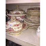 Victorian floral pottery tureens and plates The-saleroom.com showing catalogue only, live bidding