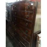 Walnut and beech chest of six drawers The-saleroom.com showing catalogue only, live bidding