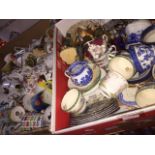 2 boxes of crockery, mugs, saucers, ornaments, etc. The-saleroom.com showing catalogue only, live