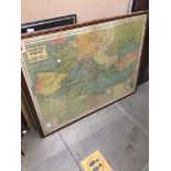 Daily Mail framed war map of Europe The-saleroom.com showing catalogue only, live bidding