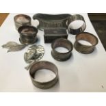 A collection of silver items and other metals. The-saleroom.com showing catalogue only, live bidding