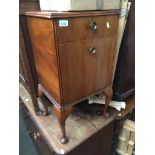 Walnut bedside cabinet The-saleroom.com showing catalogue only, live bidding available via our