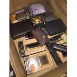 A box of vintage lighters including Calibri etc. The-saleroom.com showing catalogue only, live