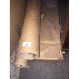 A projector screen and 2 tubs of some sort of brazing rods. The-saleroom.com showing catalogue only,
