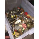 A box of screws, nails, etc. The-saleroom.com showing catalogue only, live bidding available via our