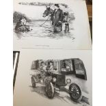 Two Laurel and Hardy prints The-saleroom.com showing catalogue only, live bidding available via