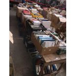 3 tables top and bottom full of various books - 29 boxes. Catalogue only, live bidding available via
