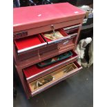A Clarke multidrawer toolbox on wheels Catalogue only, live bidding available via our website, if