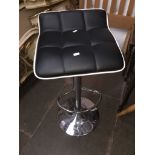 A chrome based kitchen bar stool Catalogue only, live bidding available via our website, if you