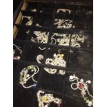 Black tray of xostume jewellery Catalogue only, live bidding available via our website, if you