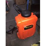 A battery operated Sherpa sprayer - no charger. Catalogue only, live bidding available via our