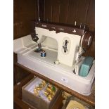 Electric Jones sewing machine - no power lead. Catalogue only, live bidding available via our