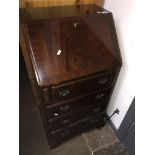 A reproduction mahogany bureau Catalogue only, live bidding available via our website, if you