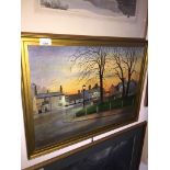 Mary Butterworth, "Churchtown" Southport, oil on board, signed lower right, 40cm x 55cm, framed,