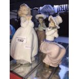 3 Nao figurines Catalogue only, live bidding available via our website, if you require P&P please