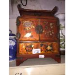 Japanese lacquered jewellery cabinet Catalogue only, live bidding available via our website, if