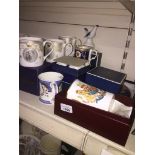 Various commemorative china mugs etc. Catalogue only, live bidding available via our website, if you