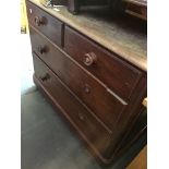 Victorian mahogany chest of drawers Catalogue only, live bidding available via our website, if you