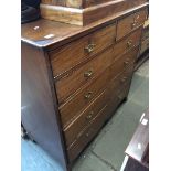 A 19th century mahogany chest of drawers Catalogue only, live bidding available via our website,