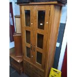 A Laura Ashley light oak display cabinet Catalogue only, live bidding available via our website,