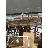 Three rush seated chairs Catalogue only, live bidding available via our website, if you require P&