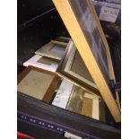 A suitcase containing photograph frames. Catalogue only, live bidding available via our website,