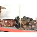 A Gladstone style bag, another bag and a leather messenger bag. Catalogue only, live bidding