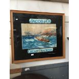 An old Jacob & Co's Cream Crackers advertising reverse glass picture Catalogue only, live bidding