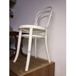 A white painted bentwood chair Catalogue only, live bidding available via our website, if you