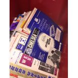 A box of vintage football programmes - 1960's onwards. Catalogue only, live bidding available via