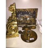 Knight plaques, brassware and repro bracket Catalogue only, live bidding available via our