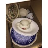 Box of pottery plates Catalogue only, live bidding available via our website, if you require P&P