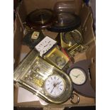 A box of clocks and barometers Catalogue only, live bidding available via our website, if you