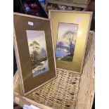 E. Seymour, a pair of river landscape watercolours, 'On the Derwent' & 'On the Severn', framed and