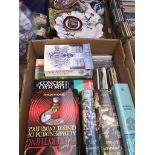A box of books. Catalogue only, live bidding available via our website, if you require P&P please