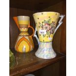 Wadeheath Art Deco vase and a Royal Bradwell lustre vase Catalogue only, live bidding available