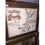 Reproduction map from Capt. Greenville Collins to Peter Killegrew, 58cm x 46cm, glazed and framed