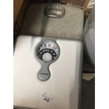 2 bathroom scales Catalogue only, live bidding available via our website, if you require P&P