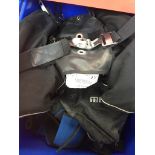 A box containing 2 diving jackets, Scubapro Rectex, Morphos Twin and a diving weight belt with