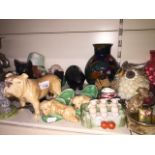 Animal and other ornaments, vase etc. Catalogue only, live bidding available via our website, if you