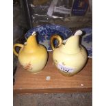 Two small Royal Worcester jugs onw ith chip to rim Catalogue only, live bidding available via our