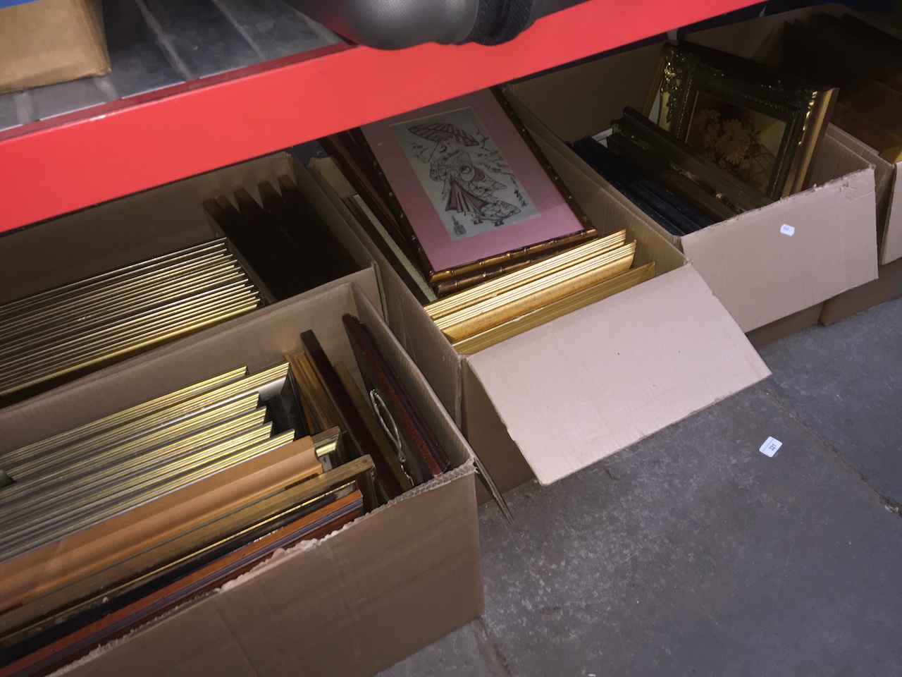 5 boxes of misc pictures, frames, etc. Catalogue only, live bidding available via our website, if