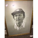 A Geoffrey Boycott signed and autographed print Catalogue only, live bidding available via our